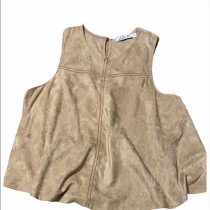 Worn once comfy cute suede tank top